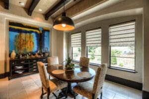 Elegant dining area with natural light
